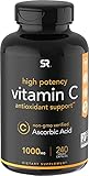 Vitamin C 1000mg (240 Veggie-Capsules) | Non-GMO Project Verified Vitamin C Supplement for Immune Support & Antioxidant Protection