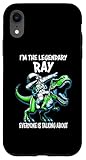 I'm The Legendary Ray Everyone is Talking About Funny Spaceman chevauchant un motif de dinosaure T Rex. Parfait pour un enfant, fils, papa, grand-père, oncle, toute personne nommée Ray. Les amis et la famille de Ray vont l'adorer. Humour amusant, joli détail, couleur audacieuse, très belle apparence