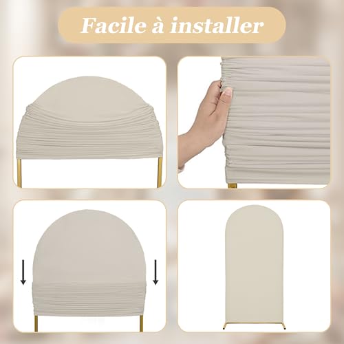 Couverture de Fond d'arche de Mariage Housse Extensible 7.2 FT