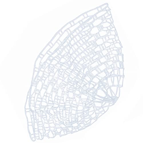 Fly Fishing Net, Clear Rubber Replacement Mesh Bag Fish Landing Net No Knot Soft Freshwater Heavy Duty Sinkers Throw Netting For Outdoor Saltwater Bait Shrimp Trap Trout Bass Safe Catch Release #TOP5