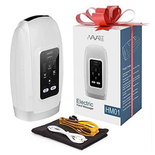 Navatiee Hand Massager Machine with Heat, Cordless Electric Hand Massager for Arthritis and Carpal Tunnel, 6 Levels of Compression Massage and Intensity for Wrist, Palm, Numbness, Finger Pain Relief