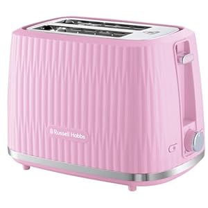 Russell Hobbs Eden 2 Slice Toaster (6 Browning settings, High lift feature, Frozen, reheat, cancel functions, Removable crumb tray, 800W, Raspberry) 27372