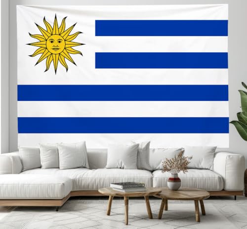 Tenture murale drapeau Uruguay en polyester 180x230 cm pour deco