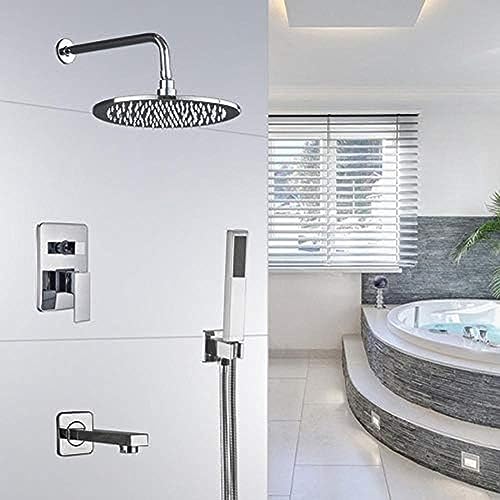Système douche LED anti-calcaire 12 pouces chrome fini miroir uni