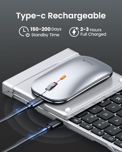 Image of ProtoArc XKM01 Full-Size Foldable Keyboard Mouse for Travel - Black Silver | 105-key keyboard, slim mouse, hard case and phone stand; 3-device Bluetooth & 2.4G switching, for travel office use