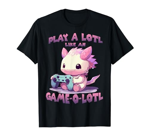 Kawaii Axolotl Giocatore T | Vestito da giocatore di anime | Maglietta
