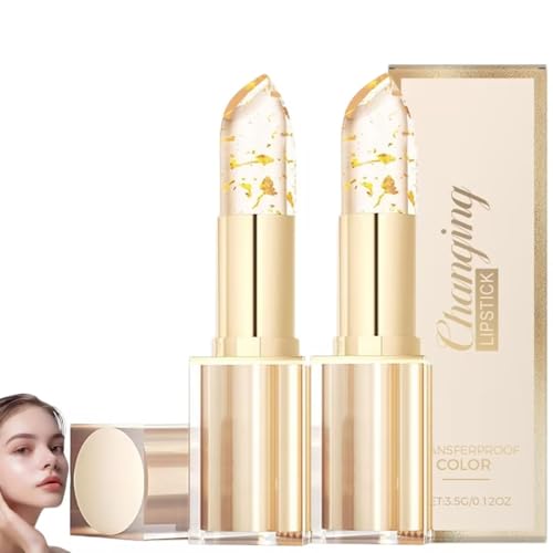 Coellyo Truetone - ph Adjusting Lipstick,Coellyo Rouge à Lèvres Changeant Avec Le Ph – Baume Hydratant Longue Tenue 24h, Zoumy True Tonerouge à Lèvres Longue Tenue, Couleur Naturelle (2PC)