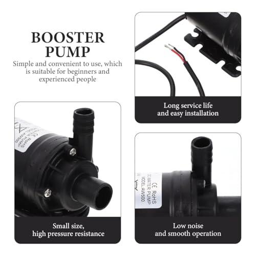 Image of balacoo Solar Booster Pump Micro Dc Submersible Water Pump for Small Pond Aquarium Water for Hydroponic System Brushless Motor 3.14 X 2.55 X 2.04 in