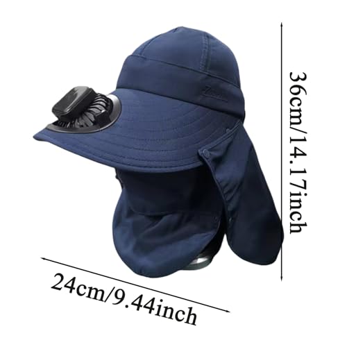 Gorra con ventilador solar unisex y transpirable para playa 5