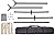 Amazon Basics Double Hammock with 9-Foot Space Saving Steel Stand and Carrying Case, 450 lb Capacity, Beige Stripe with Lace, 110 x 47 x 43 inches
