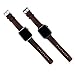 BARTON WATCH BANDS - Coffee Brown & Stainless Hardware Alligator Grain Leather Watch Bands Compatible with Apple Watch Models - 1, 2, 3, 4, 5, 6, 7, 8, 9, 10, SE, Ultra & Ultra 2 - (38mm/40mm/41mm)