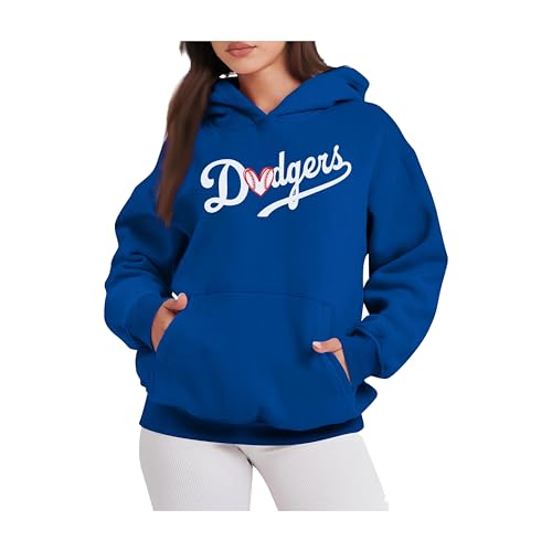 Los Angeles Baseball Unisex Pullover Hoodie Sweatshirt Athletic Sports Fan Apparel Casual Streetwear (US Alpha X-Large Regular Regular royal blue)