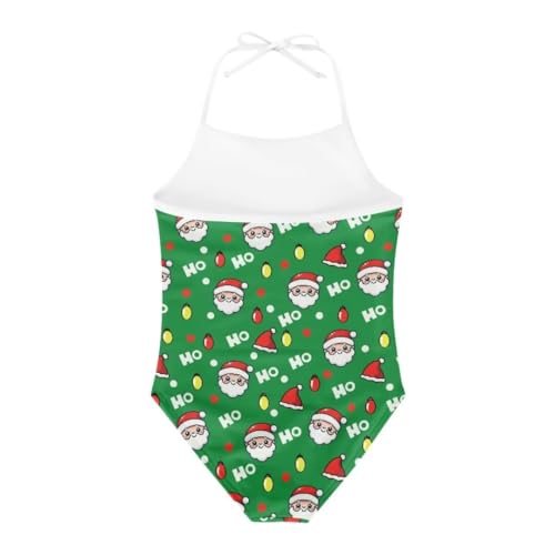 Image of Christmas Girls One-Piece Swimsuits Beach Halter Swimwear Bathing Suit for 3-10 Years