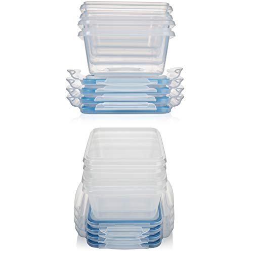HUGE SET - 42 Pack - Food Storage Containers with Airtight Lids - Easy Snap Lock - Leak Proof Lunch/Bento Box - BPA Free - Freezer & Microwave Safe - Plastic Storage Container Set - by Shazo - Thumbnail 4