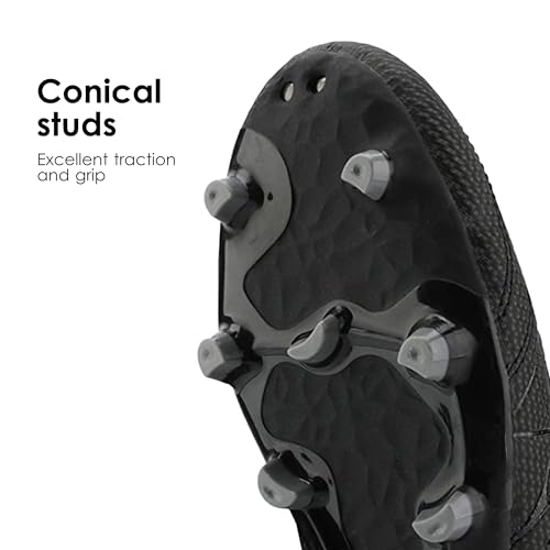 DREAM PAIRS Mens Sport Flexible Athletic Lace Up Light Weight Outdoor Cleats Football Soccer Shoes