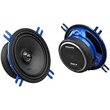 AudioControl PNW-4 Auto-Audio-Lautsprecher, Schwarz mit blauen Halterungen