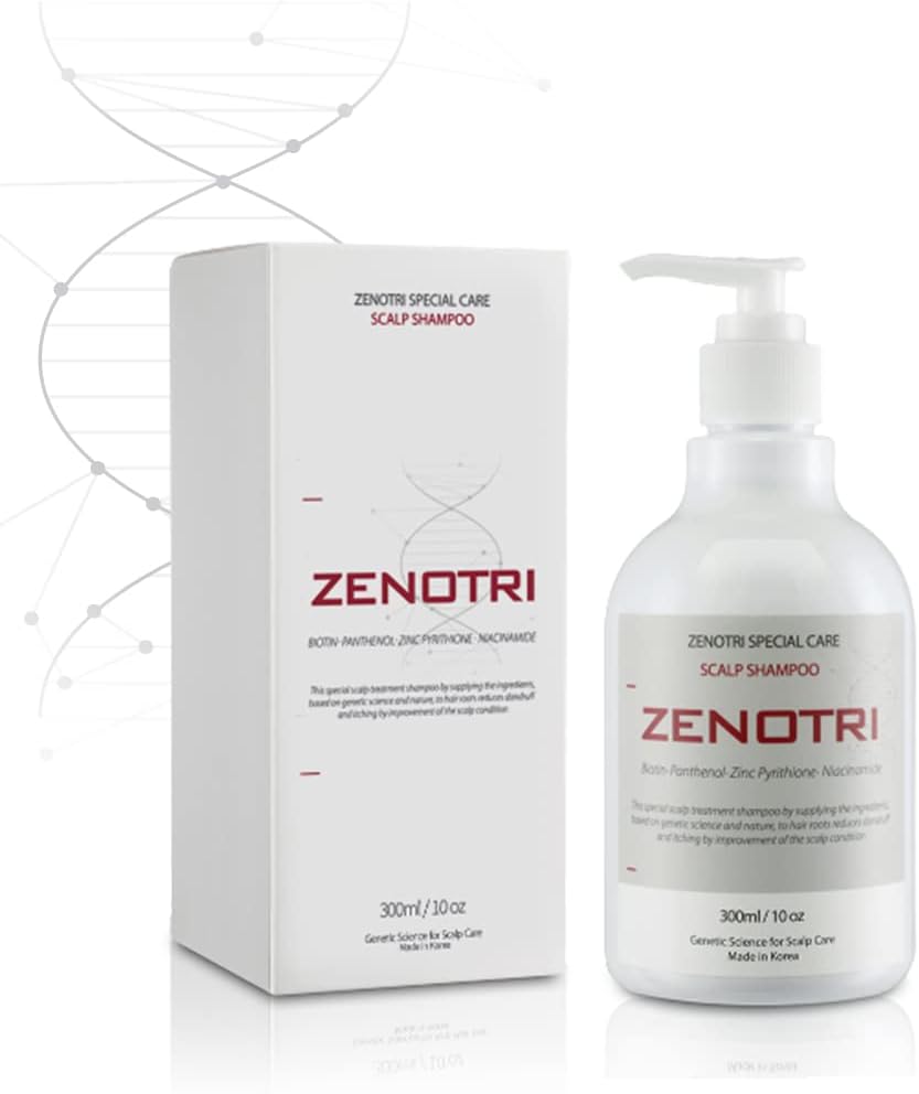 – Biotin and Zinc Pyrithione Shampoo - Combats Itching, Dandruff, Seborrhoeic Dermatitis & Sebum Buildup | Scalp Care Solution | 300ml 10 oz
