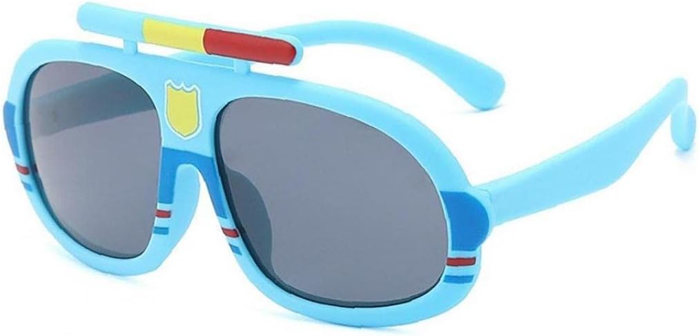 Kids Sunglasses Rubber Flexible TPE Childrens Sunglasses Cute Pilot Shaped Sunglasses Uv400 Protection for Boys Girls