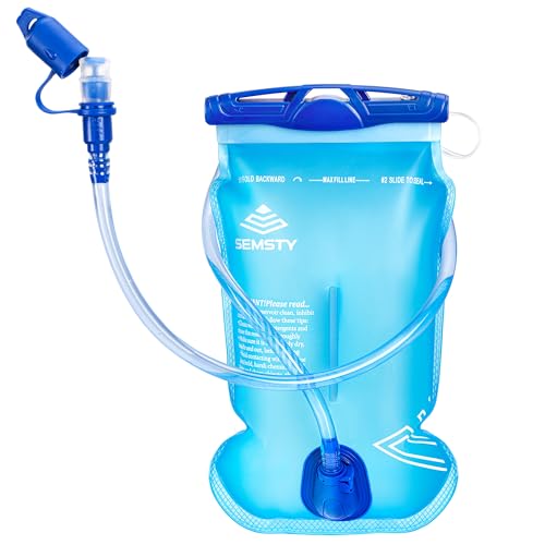 Semsty Hydration Bladder 1.5L Water Bladder for Hiking Backpack BPA-Free Leak Proof Water Reservoir Storage Bag Water Pouch Hydration Pack for Hiking Cycling Running