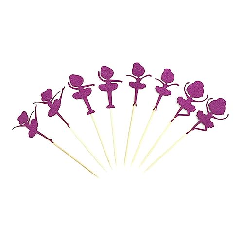 Holibanna Q0118TK2182SQAIV9THN9R 8 Pcs Birthday Cake Toppers Cake Decor Cake Cups Birthday Cake Products Decorative Toppers Paper Cup Cupcake Toppers Ingredients Oval Serving Platter Decorations Purple thumb #3