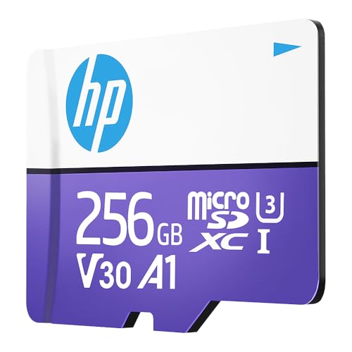 Image of HP mx330 256GB Class 10 U3 V30 A1 microSD Flash Memory Card for Expanded On-Board Memory - 100MB /s, 4K Ultra HD, UHS-I, Micro SD