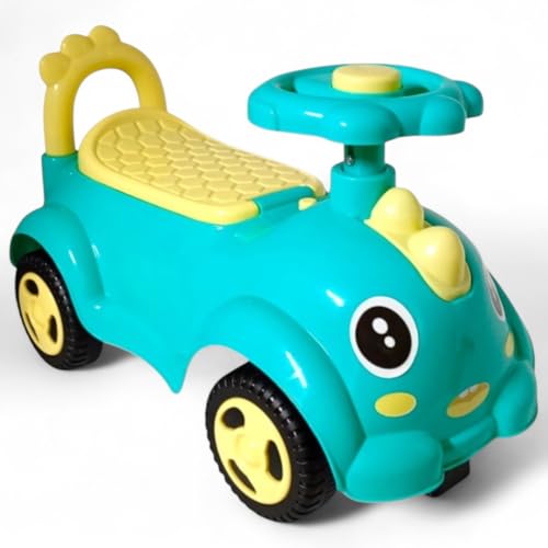 Image of kidsROAR Push Ride On Car for Kids 1-5 Years | Baby Push Car with Music, 3D Lights & Backrest | Premium Ride On Toy Supports Up to 35kg (DIANO, Green)