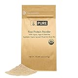 Rice Protein Powder (5 lbs) by Pure Organic Ingredients, Sustainably Sourced, Vegan & Gluten-Free, Made of Sprouted Brown Rice, Post-Training Recovery, Eco-Friendly Packaging (Also Available in 3 lbs)