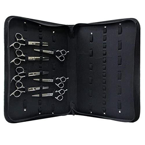 Étui en cuir PU pour ciseaux de coiffure sac d outils noir