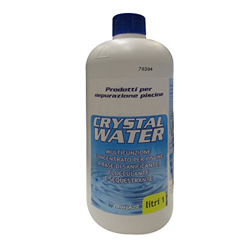 New Plast 0772 - Crystal Water Multifunzione Concentrato per Acqua Piscina, Flacone 1 lt