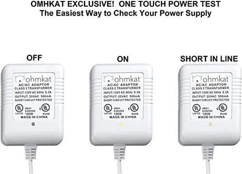 OhmKat Video Doorbell Power Supply - Compatible with Blink Smart Wi-Fi Video Doorbell - No Existing Wiring Required - Transformer, Adapter, Power Kit & Supply All In One (White) - Thumbnail 3