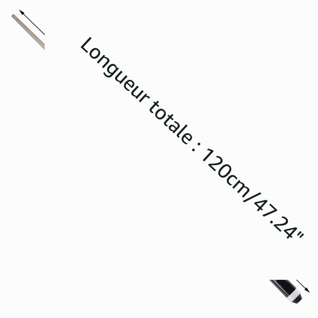 Queue De Billard 120 Cm Adulte, Lot de 2 queues de Billard 120 cm à Assembler avec Pointe de 12 mm pour Enfant et Adulte Idéal pour Les Espaces Restreints Et Les Jeunes - 120 cm/47in