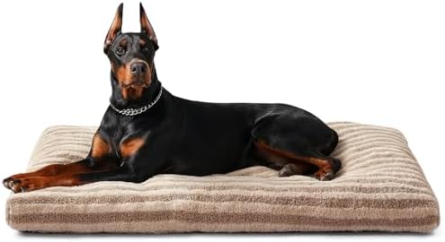 Pawk Hundebet Grosse Hunde, XXL Hundekissen Waschbar Flauschig, Hundekorb Weich Atmungsaktiv, rutschfeste Plüsch-Hundematte, 121x75x11cm