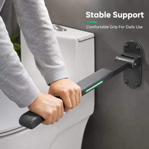 Barre d'appui de toilette pliable antidérapante fixe