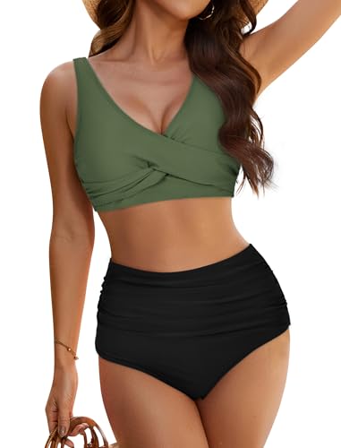 Evolyline Sexy Push Up Bikini Damen Set Mit Cups, High Waist Zweiteile...