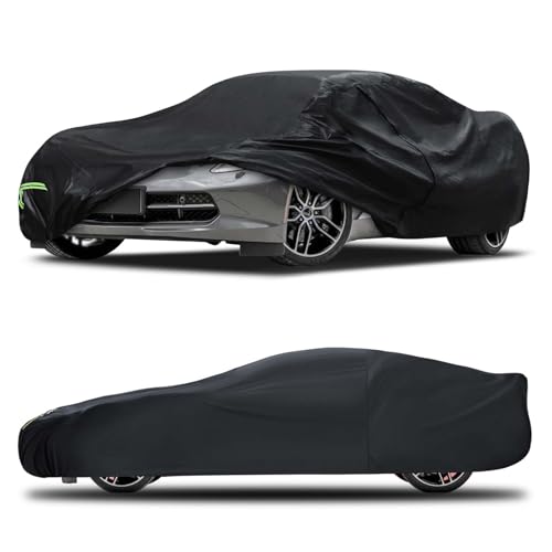 Image of Car Cover Custom Fit for Chevrolet Corvette C4 C5 C6 C7 C8 1980-2026, 6 Layers Truck Cover Waterproof All Weather for Automobiles,Outdoor Full Exterior Cover,Black（Not Include Mirror Pocket）