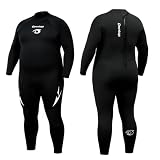 Owntop Plus Size Wetsuit for Men Women, 3/2mm High Stretch Neoprene