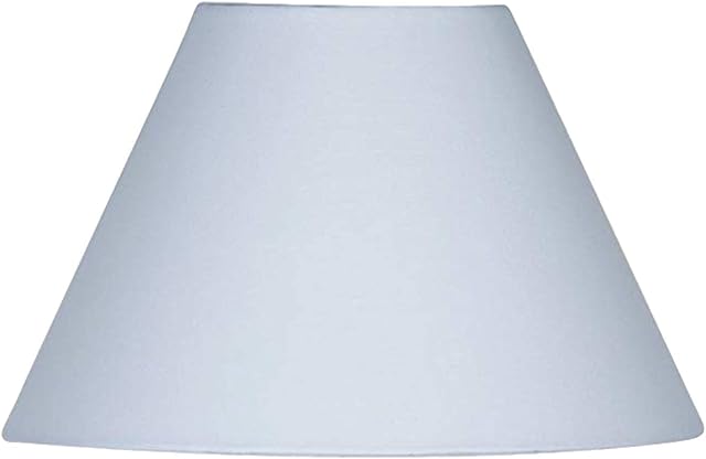 Traditional Plain Cotton Coolie Lampshade - for Table Lamps or Ceiling - Cylinder Pendant with Reducer - 10" / 25cm - Primrose Yellow, Navy, Sage Green, Raspberry Red, Cream, White or Grey (White)