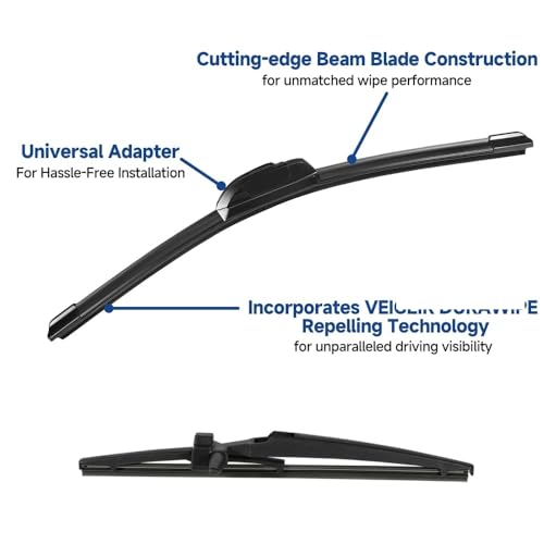 3 Pack Windshield Wiper Blades Compatible With Toyota 4Runner 2009 2008 2007 2006 2005 2004 2003 Automotive Replacement Front Rear Wiper Blades Set For My Car - 22" 20" 12" by VEIGEIR - Image 2