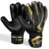 JOYJ Torwarthandschuhe mit Fingersave, Junior Unisex Fußball Torwarthandschuhe Super-Grip mit Dicker Latex, Extreme Starke Kontrolle Torwarthandschuhe für Kinder, Erwachsene und Jugendliche