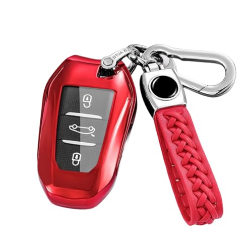 Funda de llave Opel Mokka de acabado premium con llavero elegante