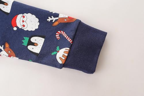 Toddler Boy Girl Santa Claus Round Neck Sweater Long Sleeve Embroidered Pullover Tops3