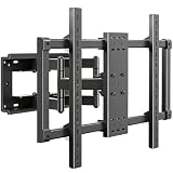 Full Motion TV Wall Mount for 85” 98” 110” TVs, 220 LBS Weight Capacity, Monolithic Steel Wall Plate with 6-Arm Precision Bearing, 2-Level Height Adjustment, VESA 1000x600mm, Anti-Sagging Design