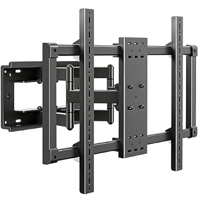 Full Motion TV Wall Mount for 85” 98” 110” TVs, 220 LBS Weight Capacity, Monolithic Steel Wall Plate with 6-Arm Precision Bearing, 2-Level Height Adjustment, VESA 1000x600mm, Anti-Sagging Design