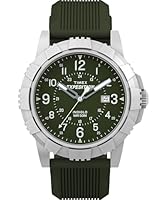 TIMEX Men's Expedition Ridge Silicon Strap Watch, Green, 45 mm