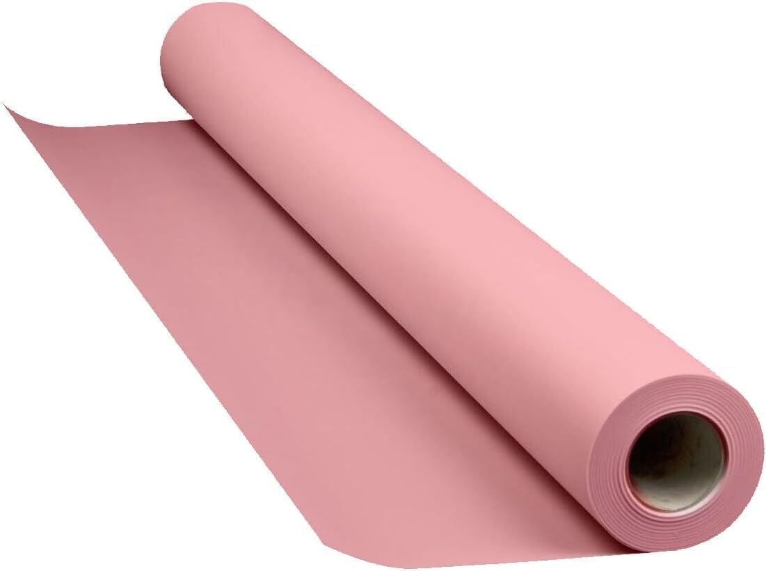 Tezraftaar® Paper Banquet Roll 7m x 1.14m Pink Disposable Banqueting Roll Table Cover Clothes for Christmas Catering Supply Wedding Birthday