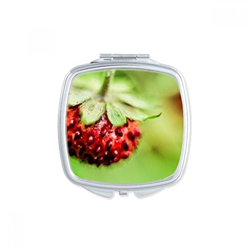 Miroir de poche à la main ananas mignon accessoire de beauté carré multicolore - 2