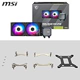 MSI MAG CORELIQUID A13 240 AIO CPU Liquid Cooler - Full CPU Coverage, Improved Water Channel Design, Minimalism Meets Illumination, CycloBlade 7, Split-Flow Radiator, Rifle Bearing Fans - Image 8