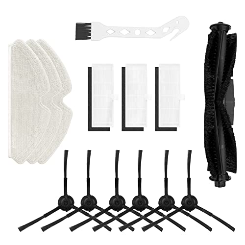 HONITURE Q6 Set Accessori per Robot Aspirapolvere - Panno per Pulizia, Filtro, Spazzola Principale, 6 Spazzole Laterali, 3 Filtri HEPA, 3 Mop