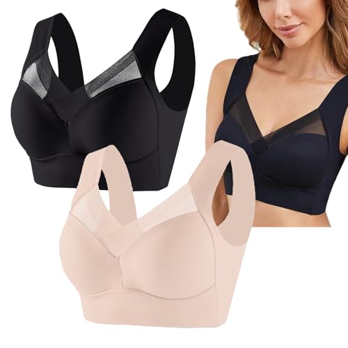 GUTERTOP 2 Stück Hatme Haltungskorrektur BH Original, Anti Durchhänger BH, Wireless Breathable Zero-Feeling, (Größe fällt klein aus)
