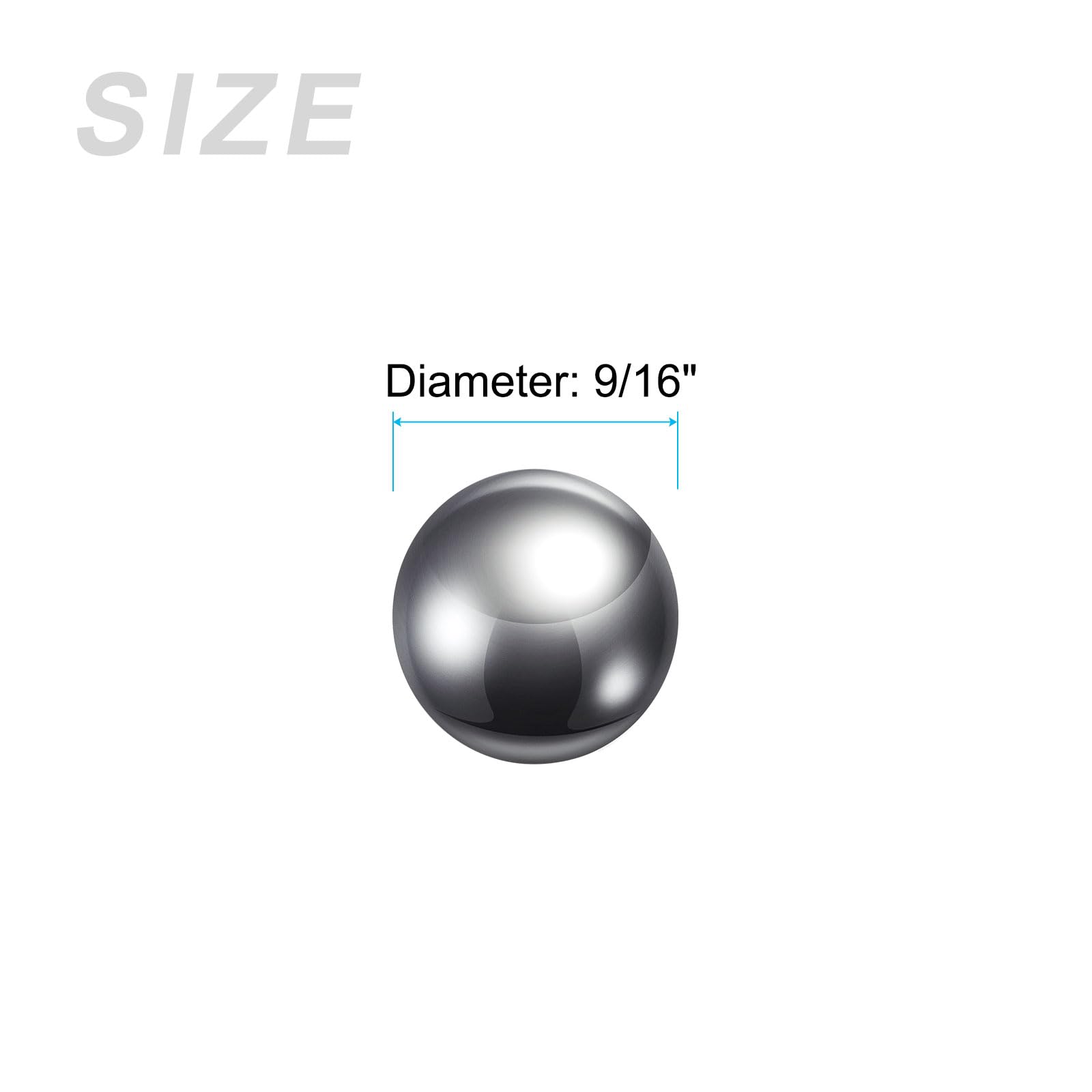 METALLIXITY Precision Balls G10 9/16" 10pcs, Sfere In Acciaio Cromato Per Cuscinetti